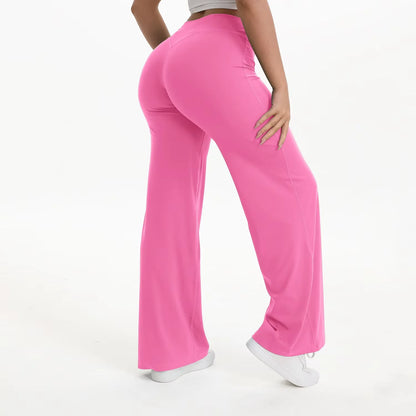 Softmotion Women's Mid-Waist Straight Leg Yoga Pants - Comfortable Leggings for Pilates, Running, and Gym Activities