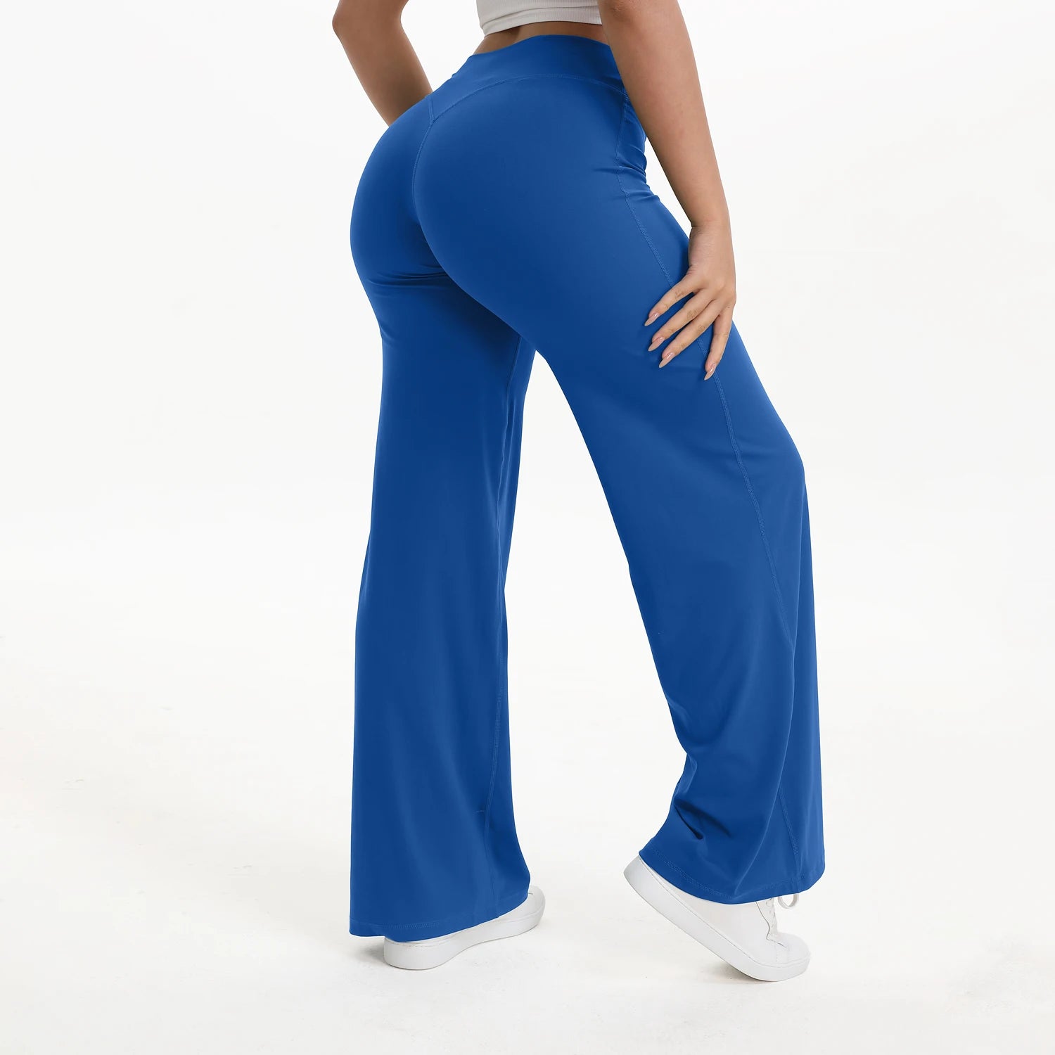 Softmotion Women's Mid-Waist Straight Leg Yoga Pants - Comfortable Leggings for Pilates, Running, and Gym Activities