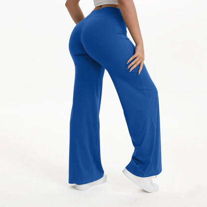 Softmotion Women's Mid-Waist Straight Leg Yoga Pants - Comfortable Leggings for Pilates, Running, and Gym Activities
